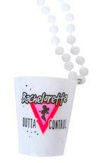 Bachelorette Shotglass Necklace White