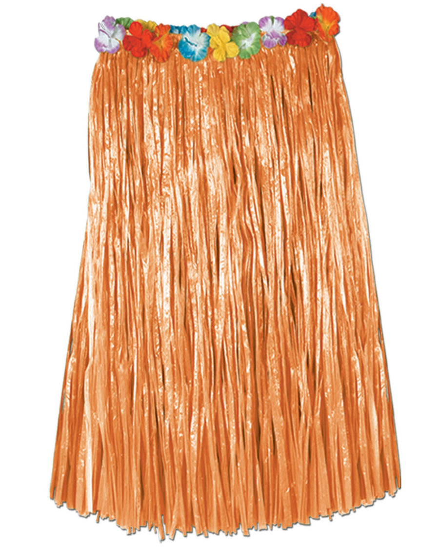 Natural Skirt with Flowers 30'' Long