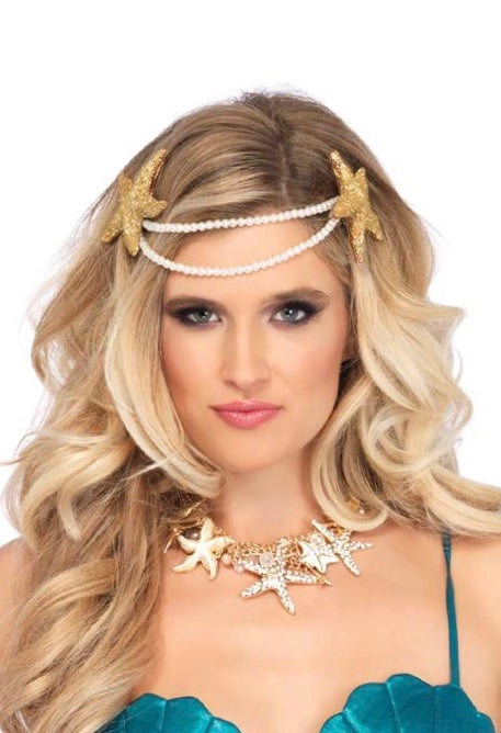 Mermaid Pearl Starfish Headband