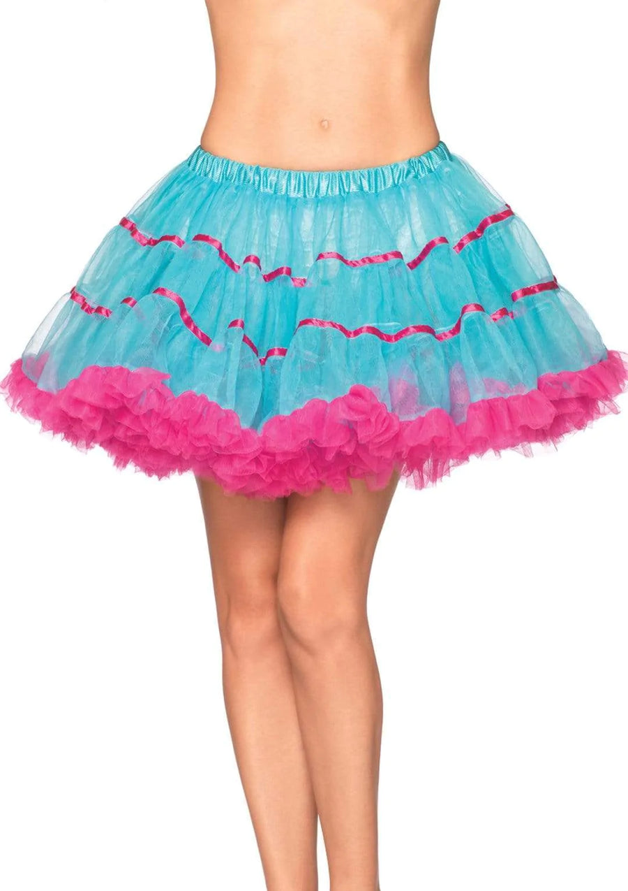 Layered Satin Striped Tulle Petticoat