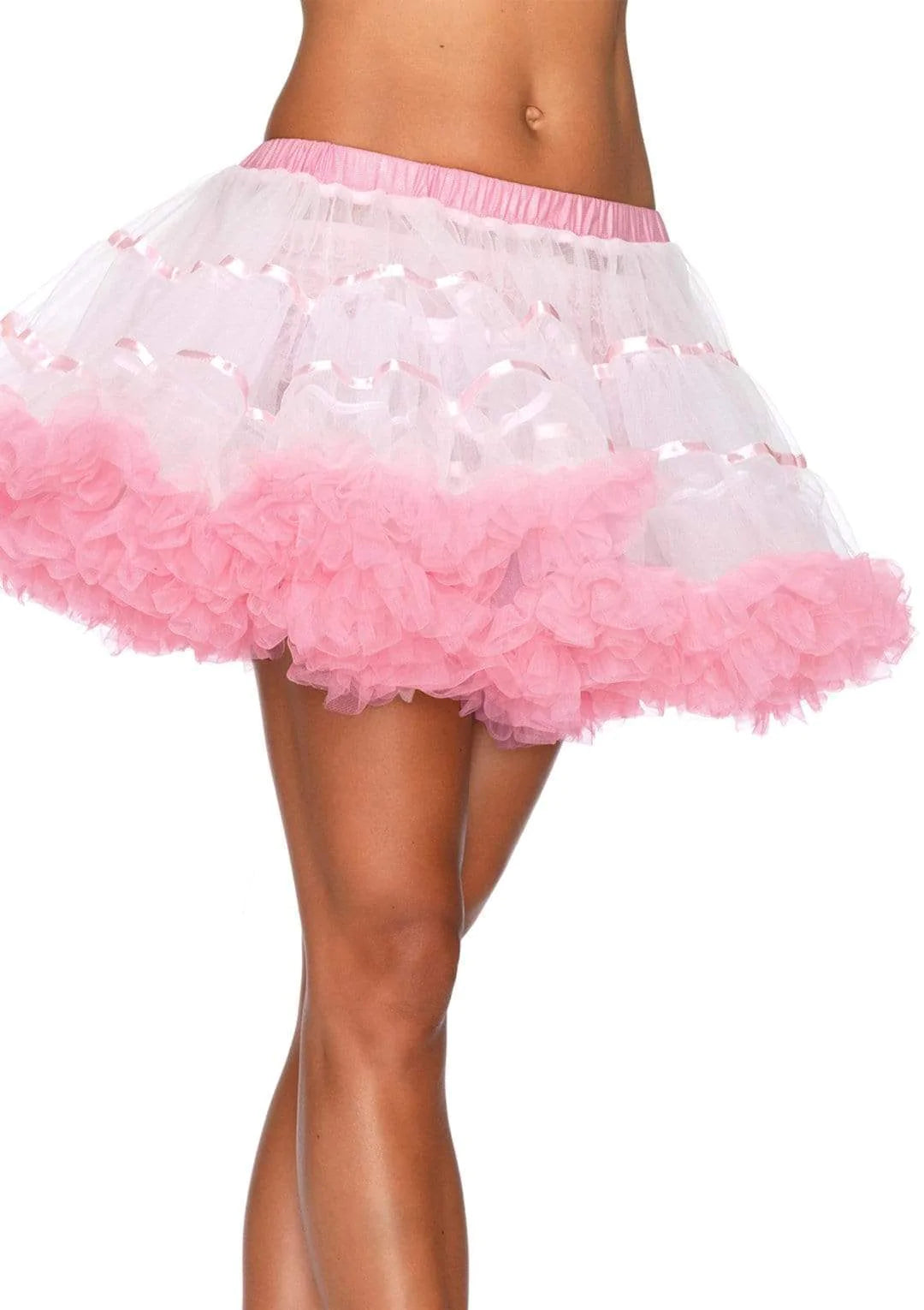 Layered Satin Striped Tulle Petticoat