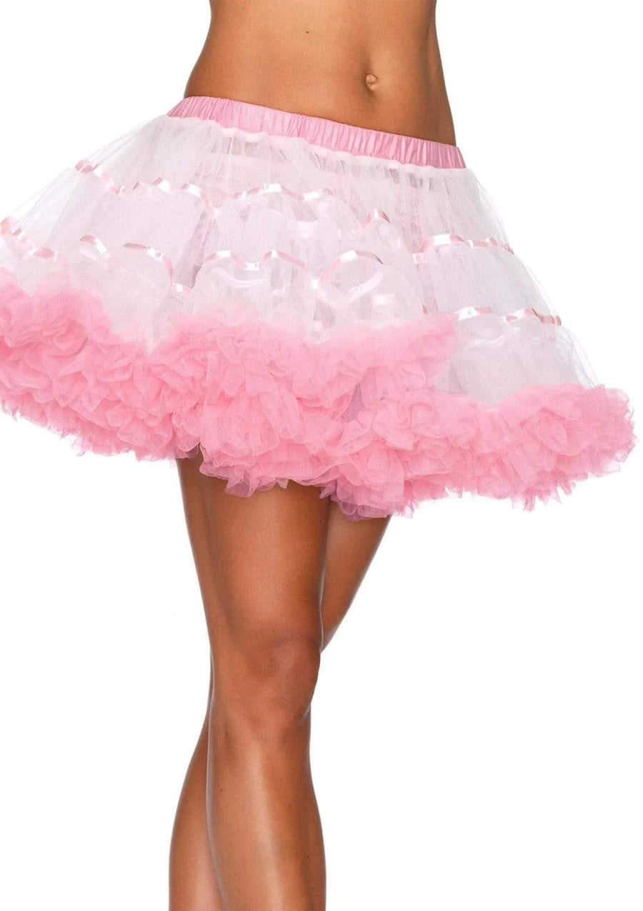 Layered Satin Striped Tulle Petticoat