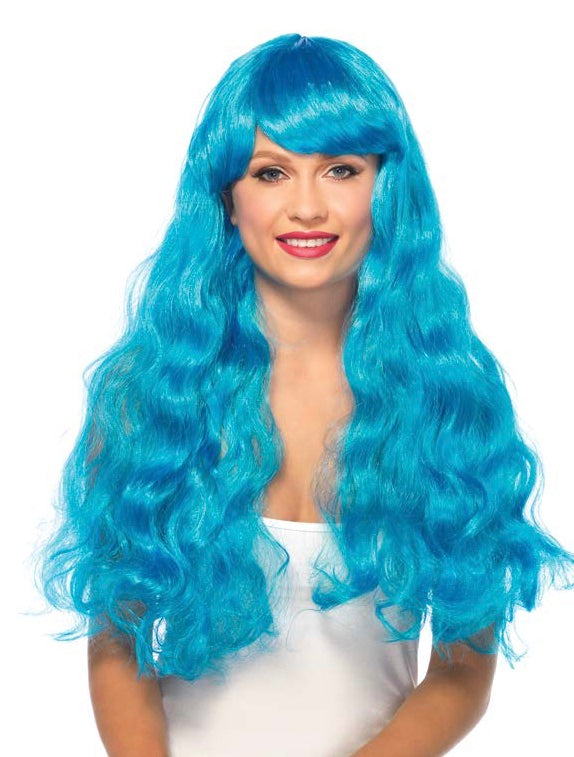 Starbright Long Wavy Wig Neon Blue
