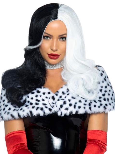 Two Tone Long Wavy Villain Wig