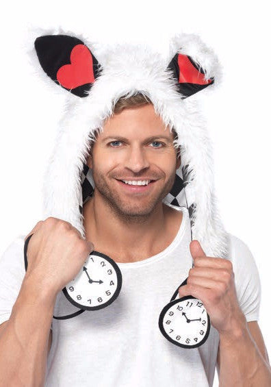White Rabbit Furry Hood