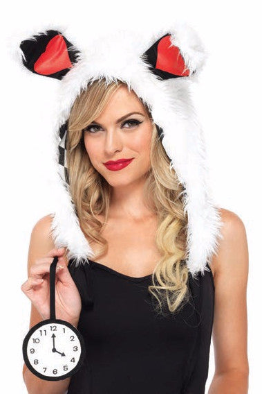 White Rabbit Furry Hood