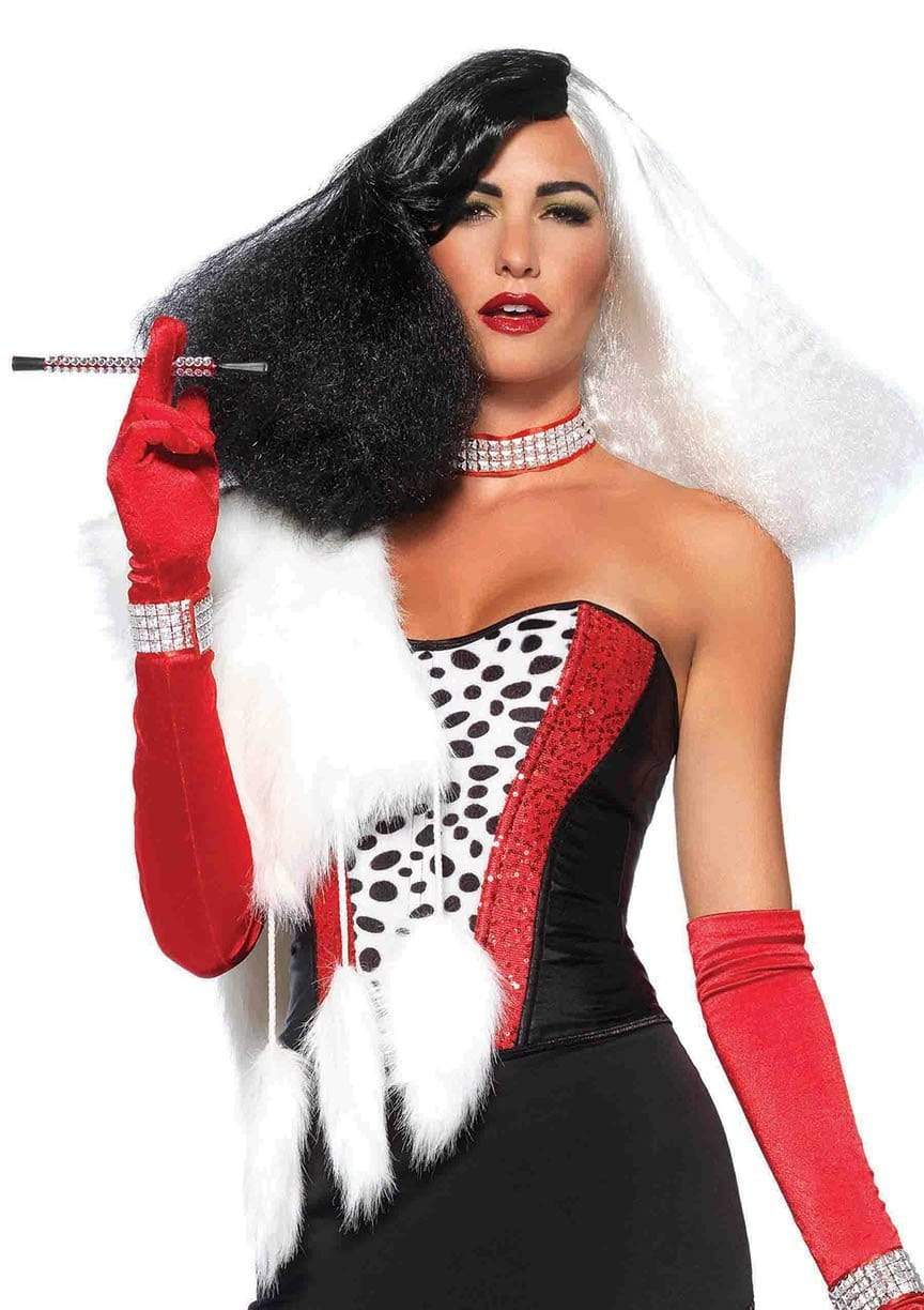 16" Diva Disco Wig Black/White