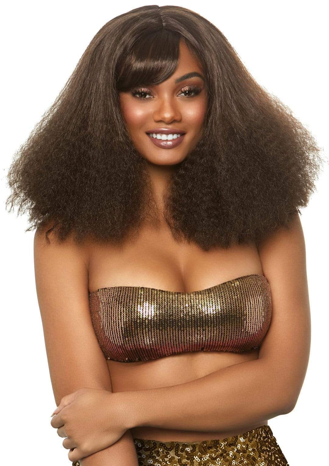 16" Diva Disco Wig Brown