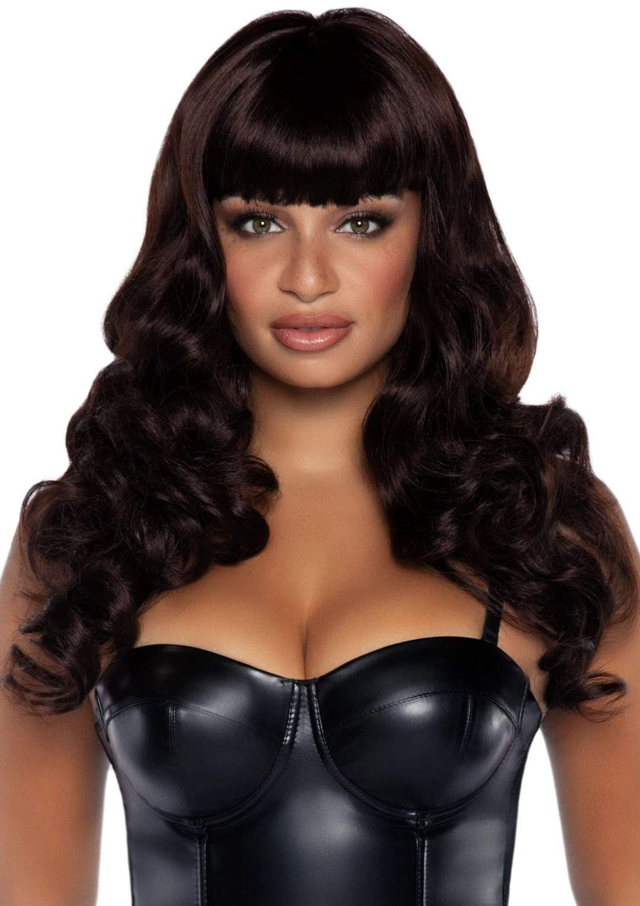 Misfit Long Wavy Bang Wig Brown
