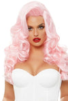 Bombshell Long Curly Wig Pink