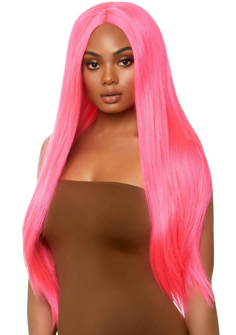 33" Long Straight Center Part Wig