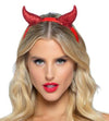 Latex Glitter Devil Horn Headband