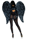 43" Deluxe Feather Wings Black