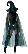 Glitter Moon Cape And Witch Hat