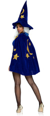 Velvet Moon And Stars Cape And Wizard Hat