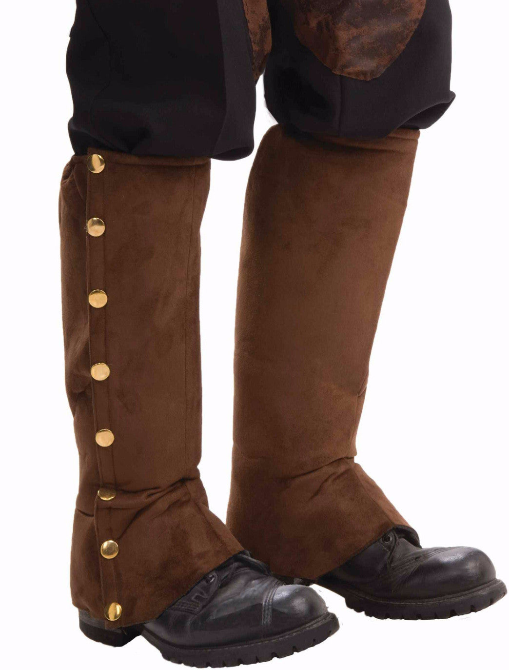 Steampunk Suede Spats Brown