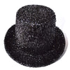 Mini Glitter Top Hat Black