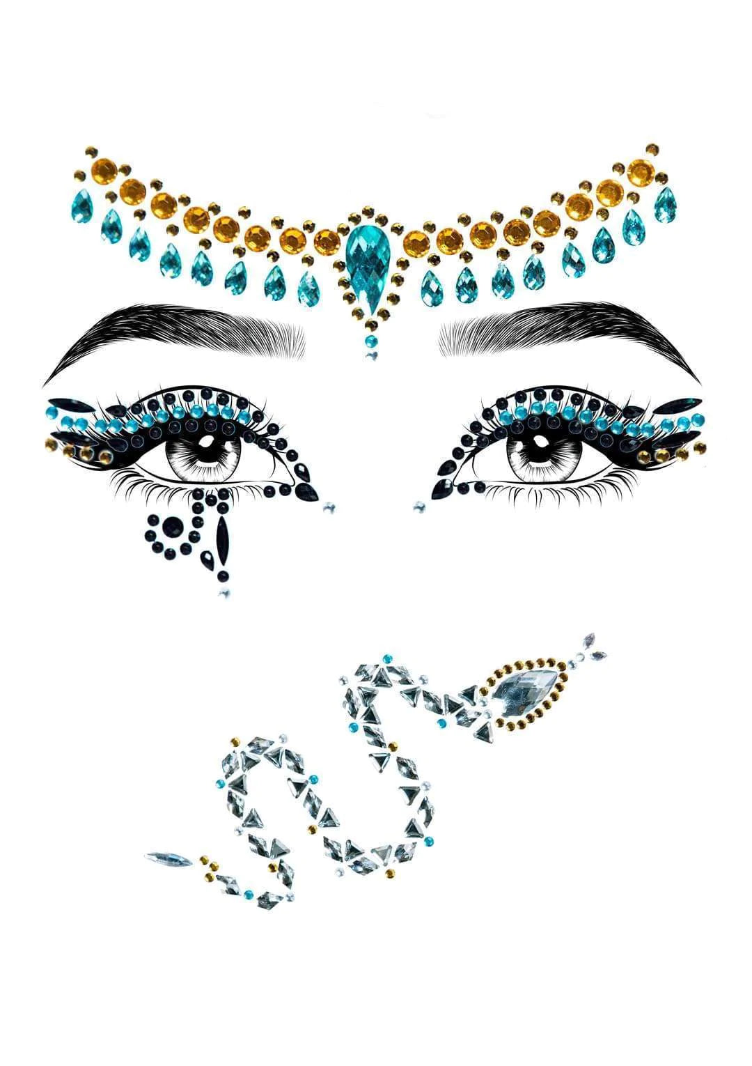 Cleopatra Adhesive Face Jewels Sticker