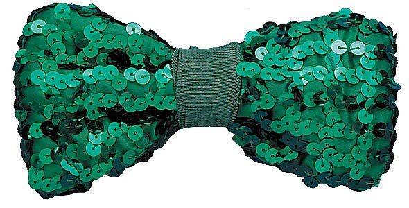 Sequin Bow Tie Green