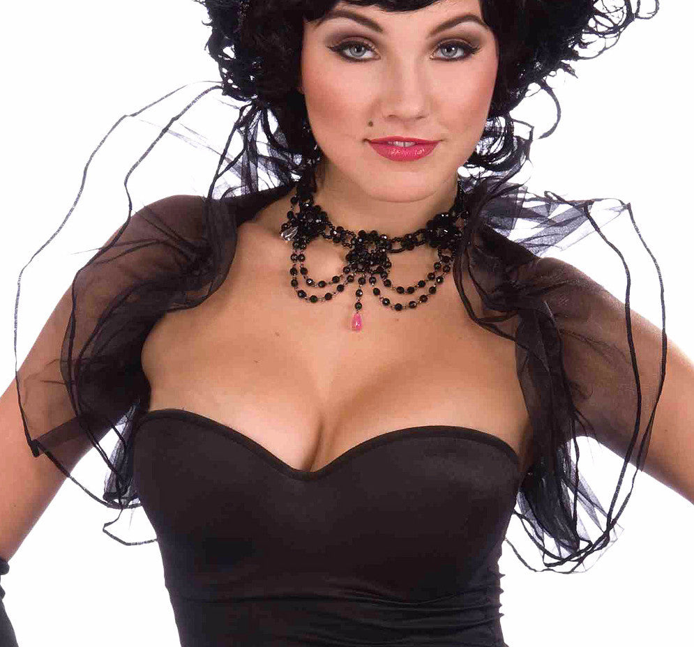 Burlesque Black Tulle Shrug