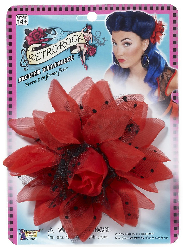 Red Flower Hair Clip