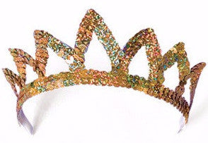 7 Point Sequin Tiara Gold
