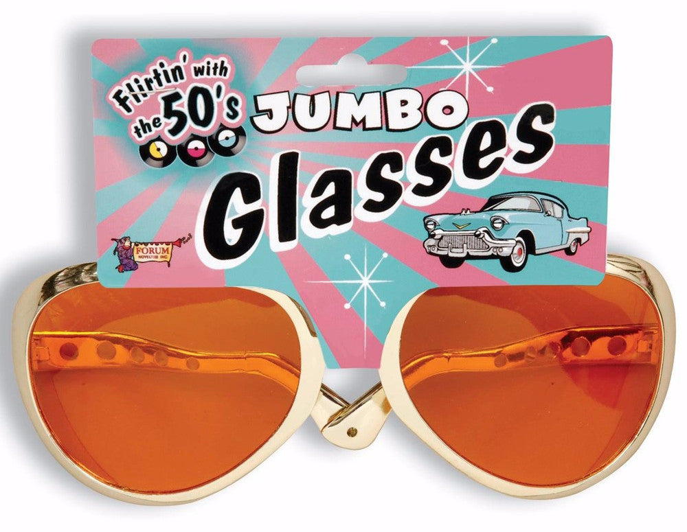 Jumbo Rock N' Roll Glasses Gold
