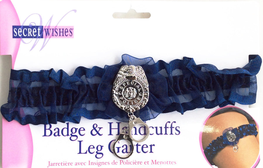 Badge & Handcuffs Leg Garter