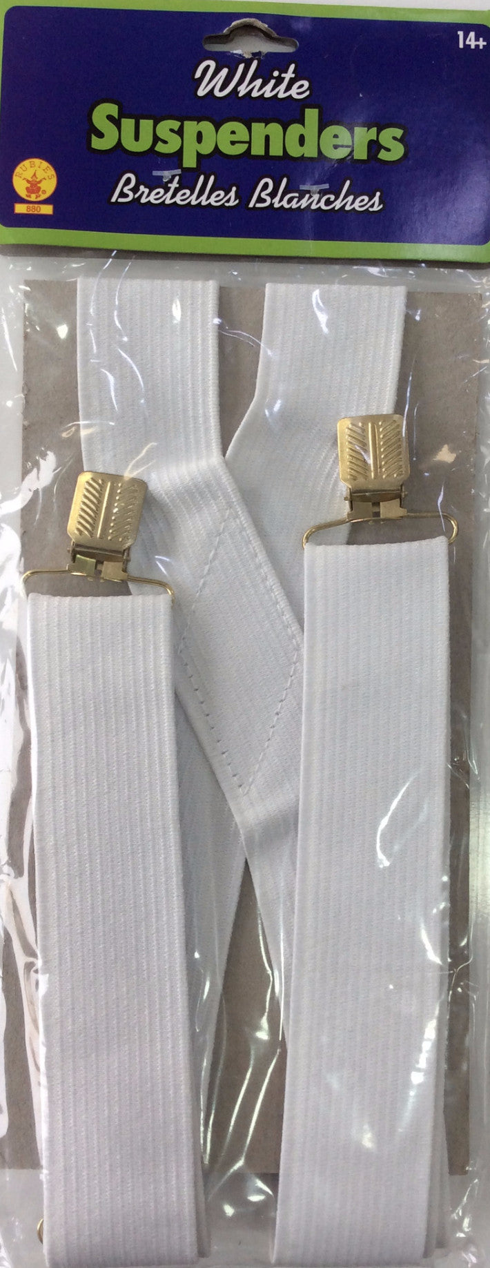 Clown Suspenders White