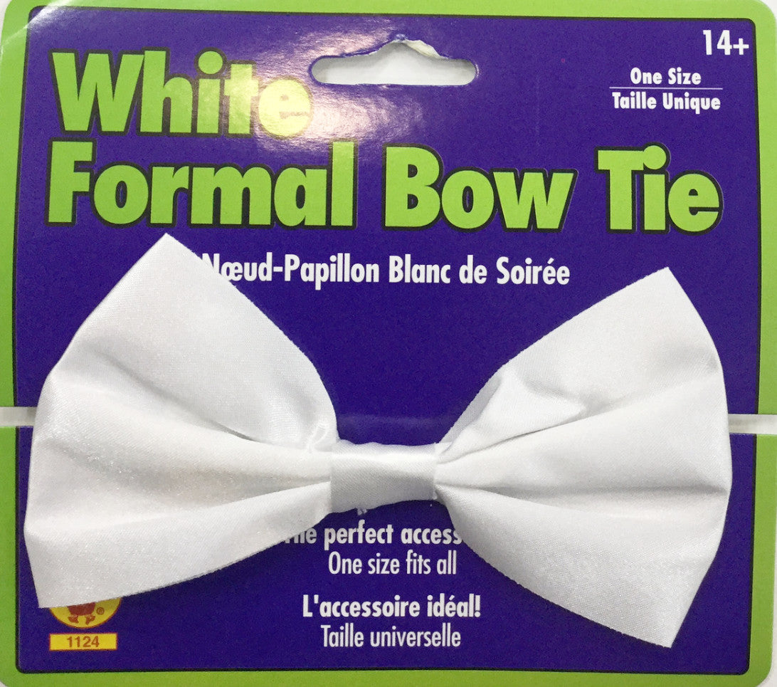 White Novelty Bowtie 6"