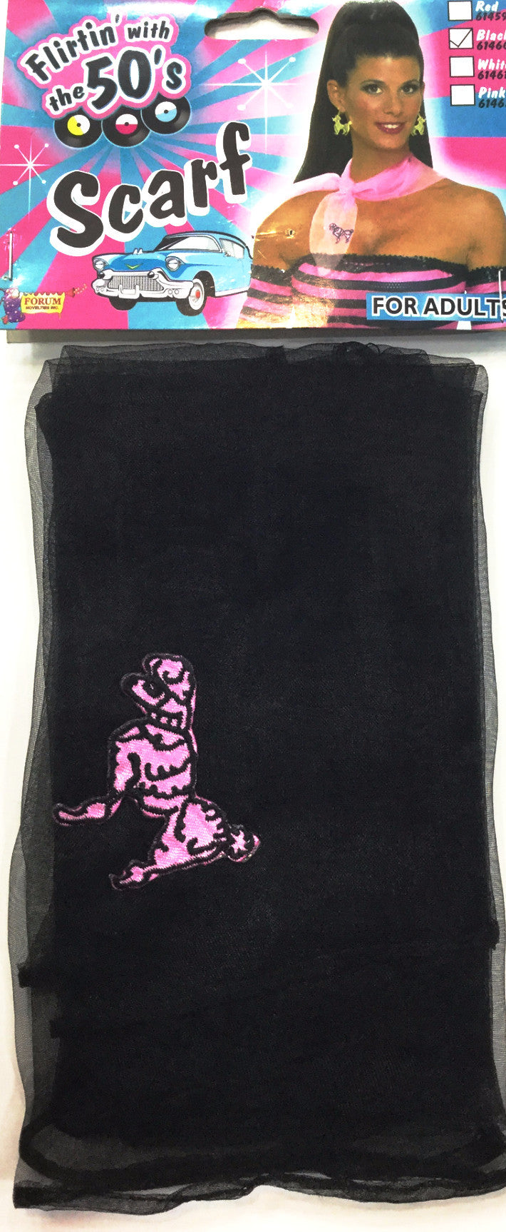 Poodle Scarf Black