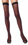 Sheer Thigh High Spiderweb Design