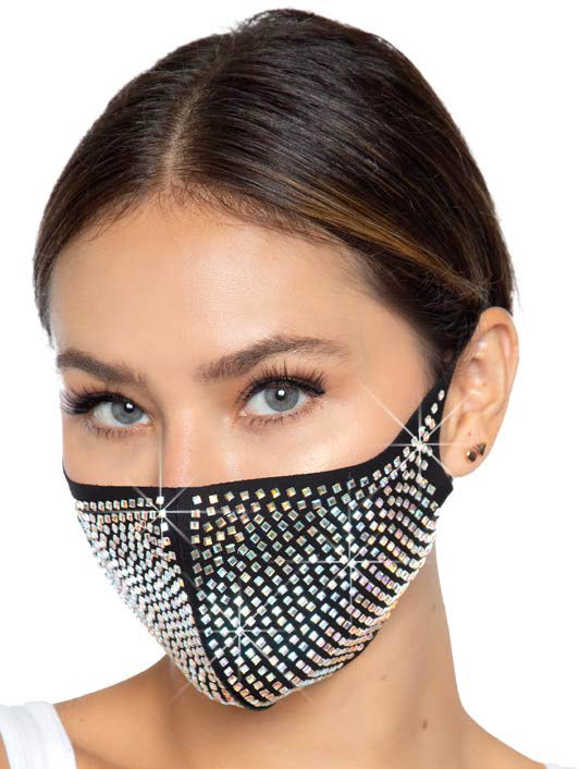 Mika Rhinestone Face Mask