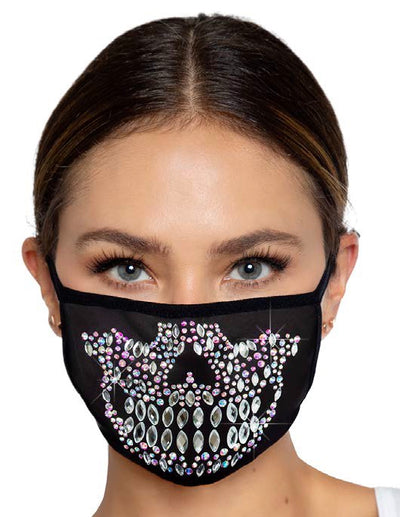 Skeleton Rhinestone Face Mask