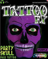 FX Party Skull Face Tattoo Purple