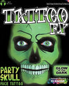 FX Party Skull Face Tattoo Glow in the Dark