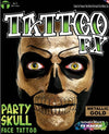 FX Party Skull Face Tattoo Gold Foil