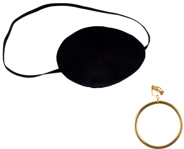 Pirate Earrings and Eye Patch