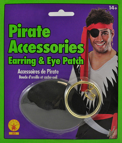Pirate Earrings and Eye Patch
