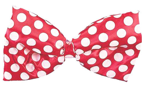Dotted Jumbo Satin Bow Tie