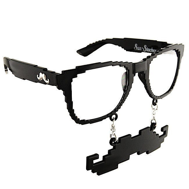 Black 8 Bit Sun-Stache Pack