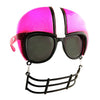 Football Glasses Pink Glitter and Black Sun-Stache