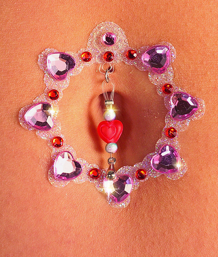 Pink Heart Belly Jewels