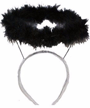 Black Marabou Halo