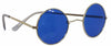 70's Round Glasses Blue