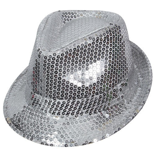 Silver Sequin Fedora