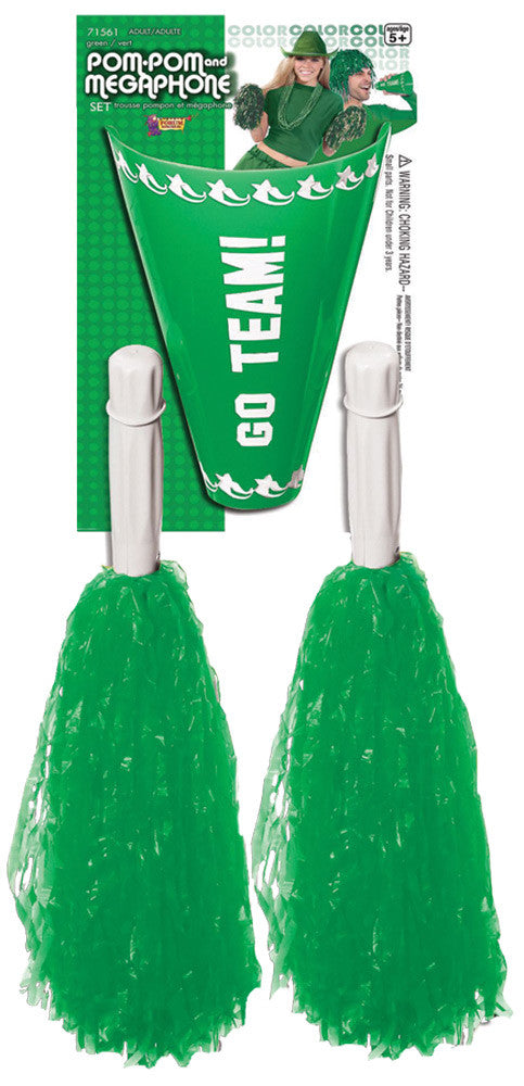 Cheerleader Pom/Pom & Megaphone Green