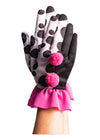 Harlequin Clown Rufflle Gloves