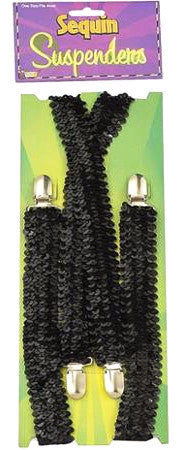 Black Sequin Suspenders