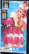 Finger Nails Neon Pink